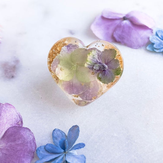 Super Statement Ring - Hydrangea Heart