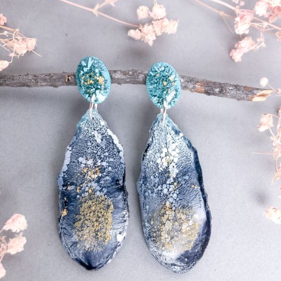 Midnight Sky Geode Dangles small