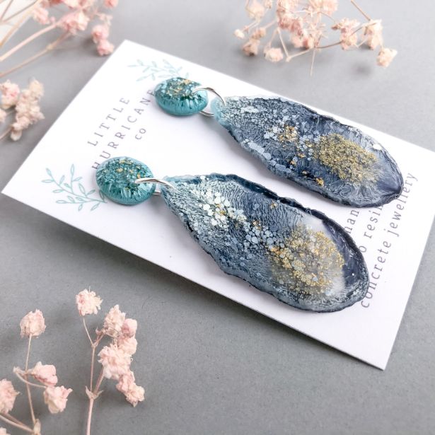 Midnight Sky Geode Dangles small