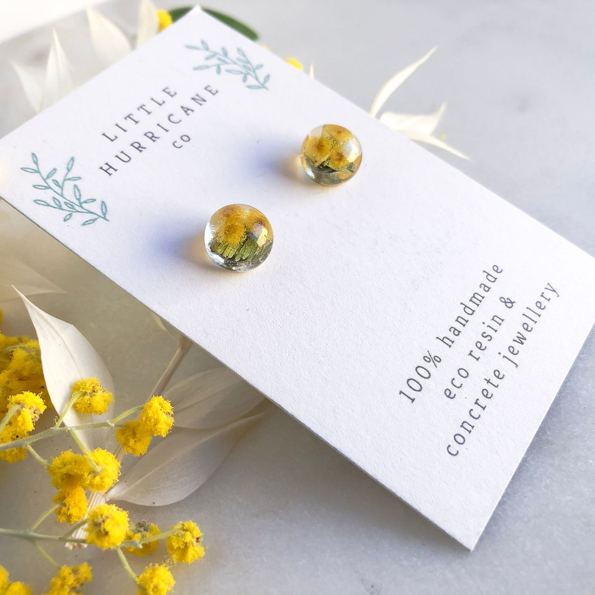 Sphere Studs - Golden Wattle