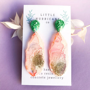 Fairy Dust Geode Dangles small