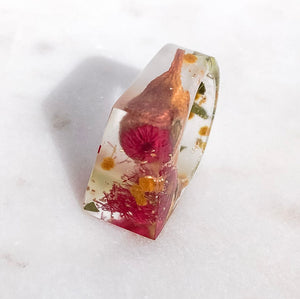 Translucent Statement Ring - Red Gum & Wattle