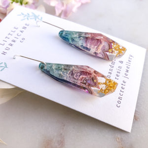 Aurora Borealis Faceted Dangles