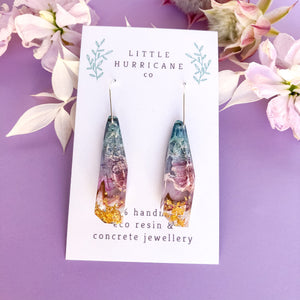 Aurora Borealis Faceted Dangles