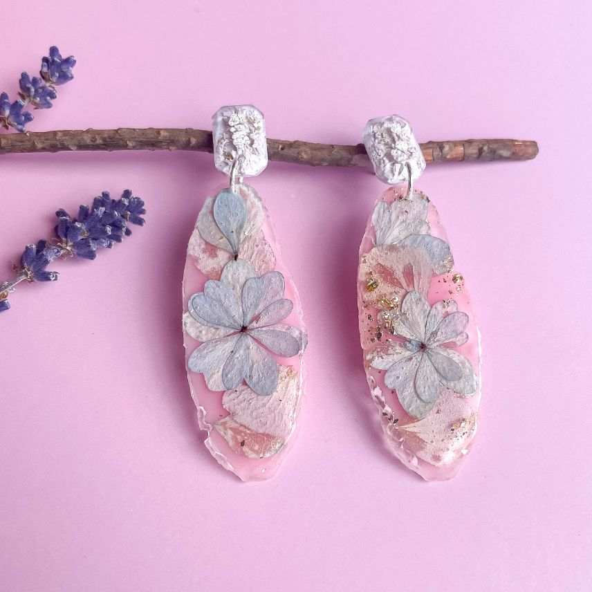 Hydrangea Petals Pink Geode