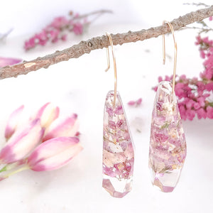 Faceted Dangle - heath flowers