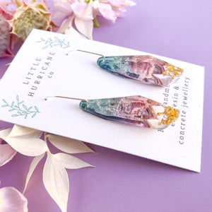 Aurora Borealis Faceted Dangles