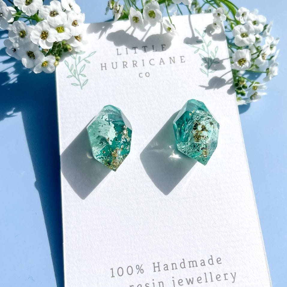 Jade Gem Studs