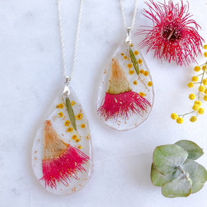 Gum & Wattle Blossom necklace