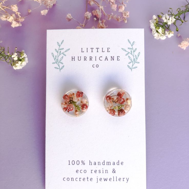 Button Studs - Rice Flowers