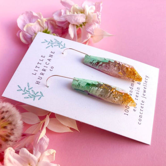 Pink Sherbet Faceted Dangles