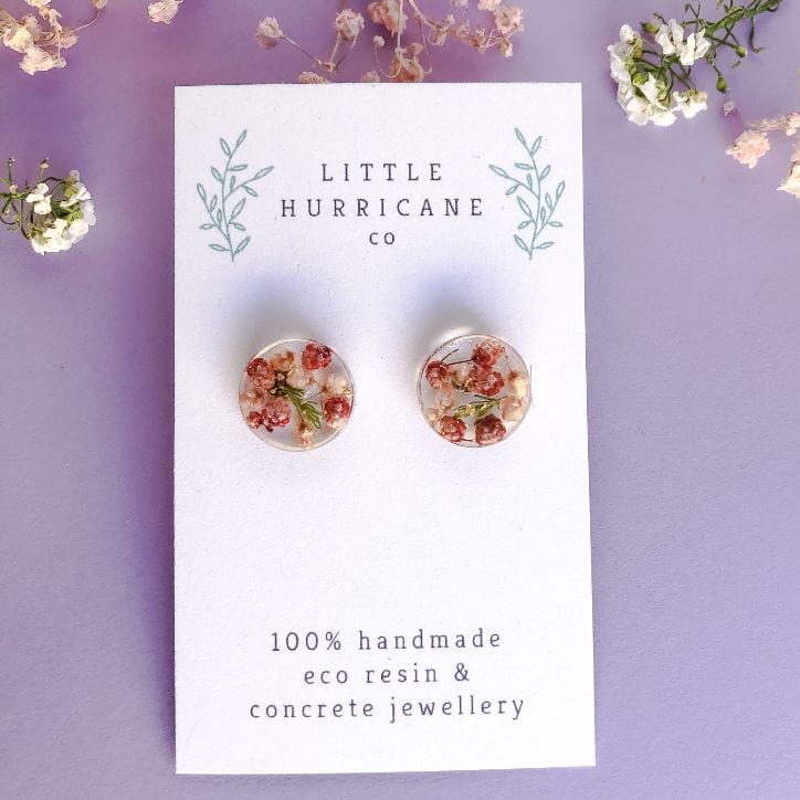 Button Studs - Rice Flowers