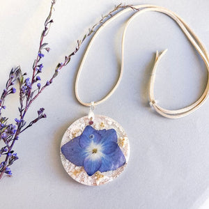Blue Hydrangea Necklace