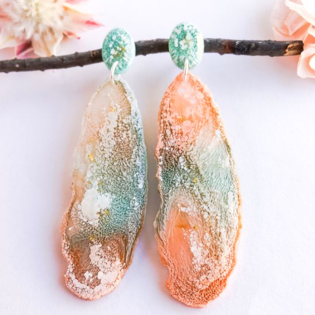 Earth Angel Geode Dangles