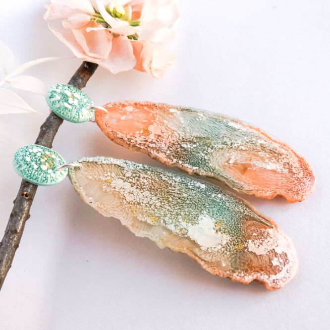 Earth Angel Geode Dangles