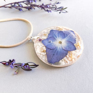 Blue Hydrangea Necklace