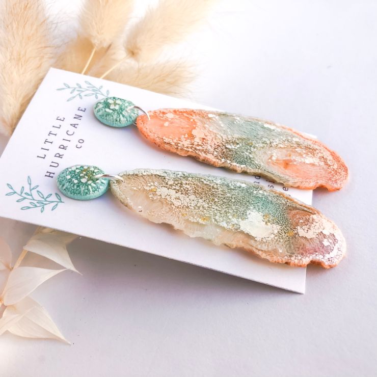 Earth Angel Geode Dangles