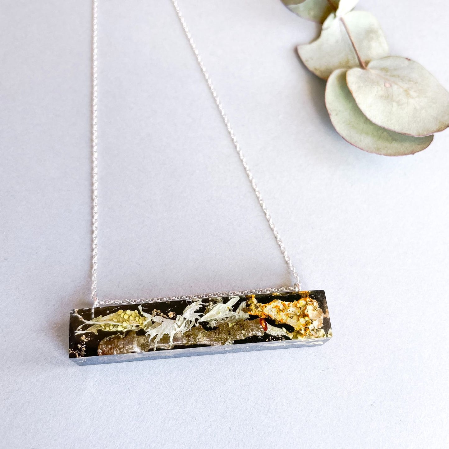 Foraged Lichen Bar Necklace