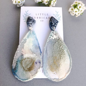 Paint Splatter Geode Dangles