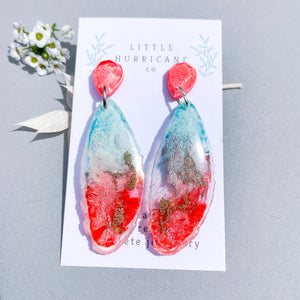 Over the Rainbow Geode Dangle Earrings