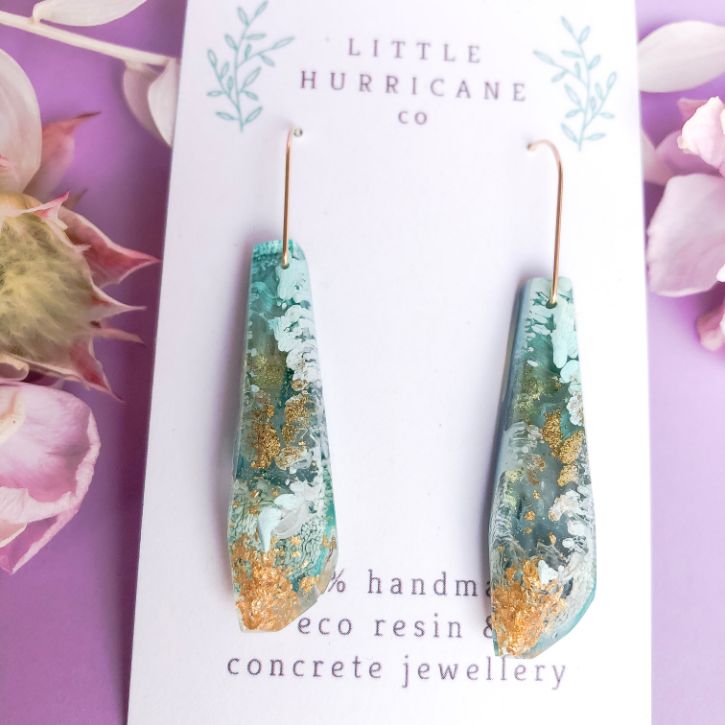 Aqua Seas Faceted Dangles