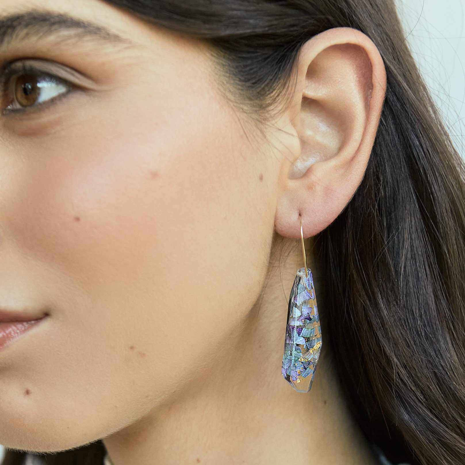 Faceted Dangle - heath flowers - Little Hurricane Co