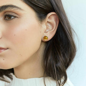 Sphere Studs - Golden Wattle & Gumnut Blossom - Little Hurricane Co