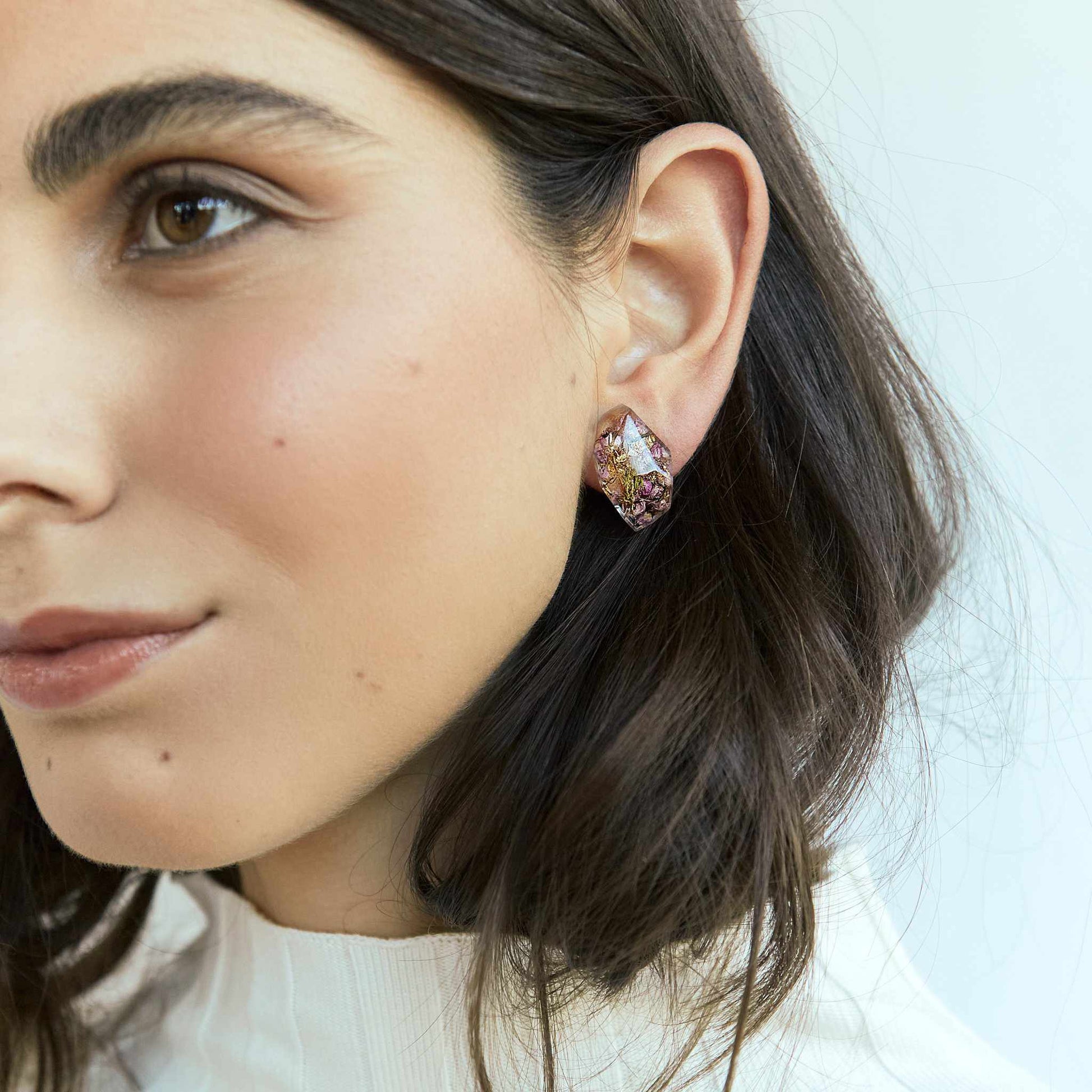 Faceted Studs - Heath flowers - Little Hurricane Co