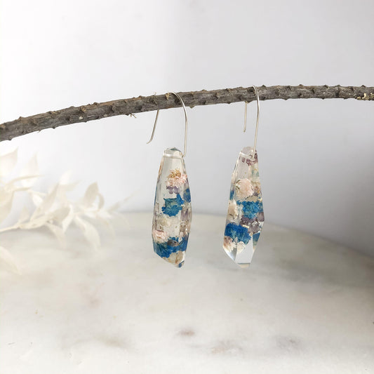 Blue Baby's Breath Faceted Dangle - Little Hurricane Co