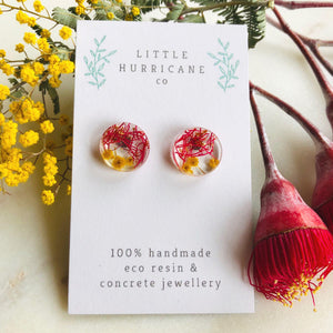 Button Studs - Wattle and gum blossom - Little Hurricane Co