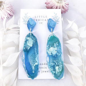 Caribbean Ocean Geode Dangles - Little Hurricane Co