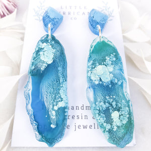 Caribbean Ocean Geode Dangles - Little Hurricane Co