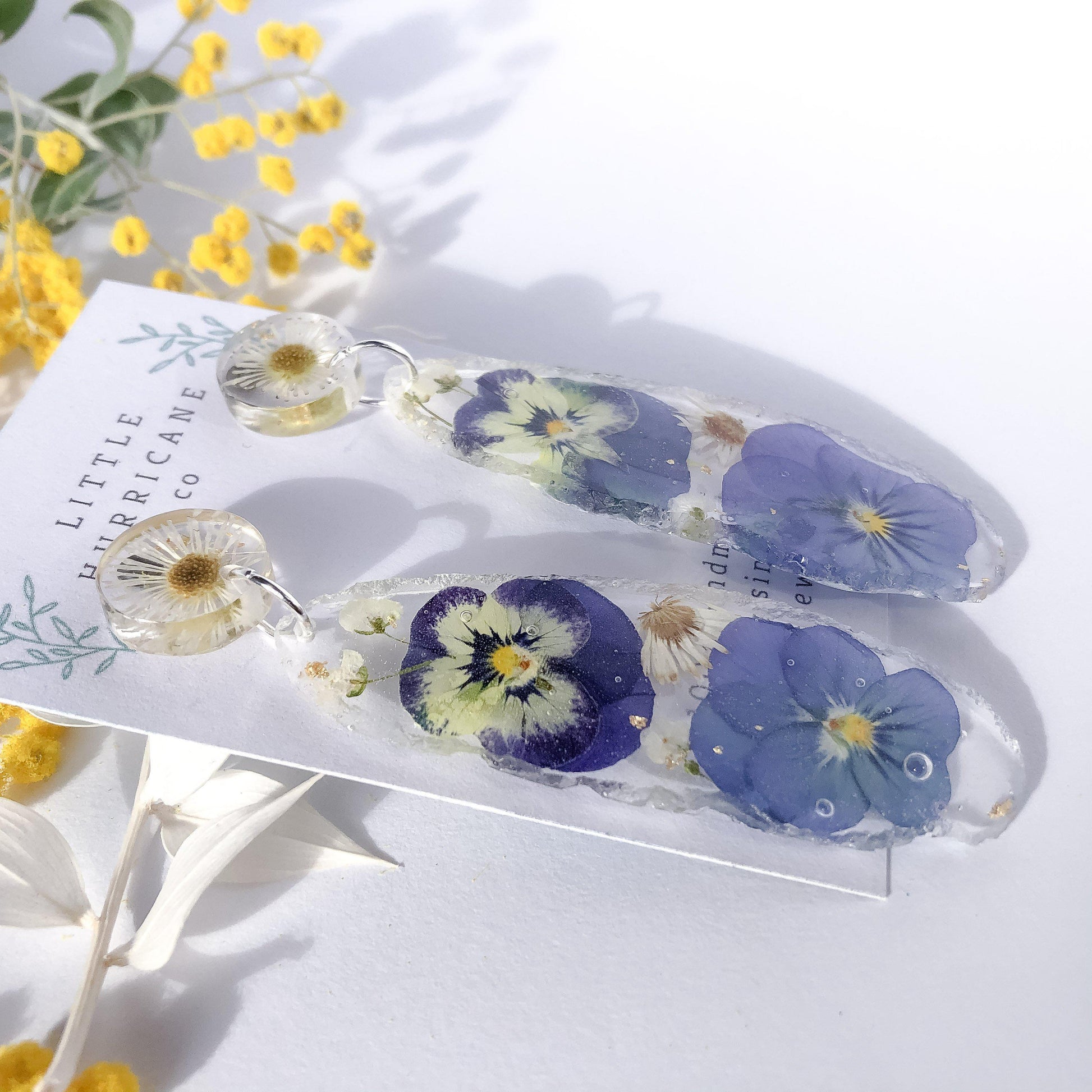 Daisy & Violas garden Geode - Little Hurricane Co