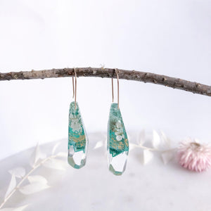 Emerald Green Faceted Dangles - Little Hurricane Co