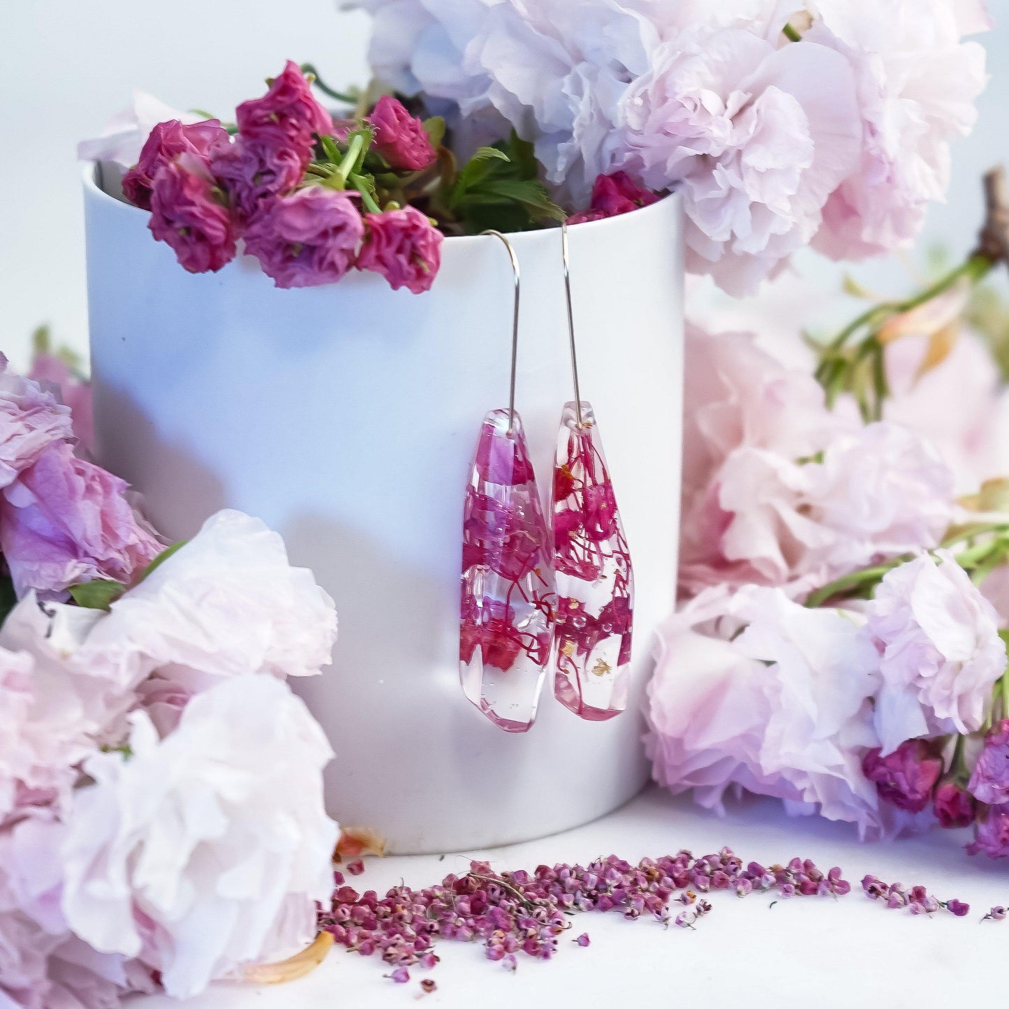 Faceted Dangles - Fuchsia & Gumnut Blossom - Little Hurricane Co