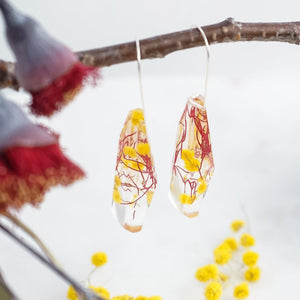 Faceted Dangles - Golden Wattle & Gumnut Blossom - Little Hurricane Co