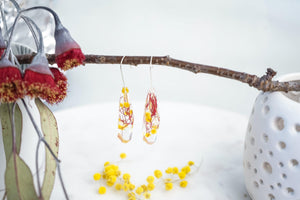 Faceted Dangles - Golden Wattle & Gumnut Blossom - Little Hurricane Co