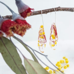 Faceted Dangles - Golden Wattle & Gumnut Blossom - Little Hurricane Co