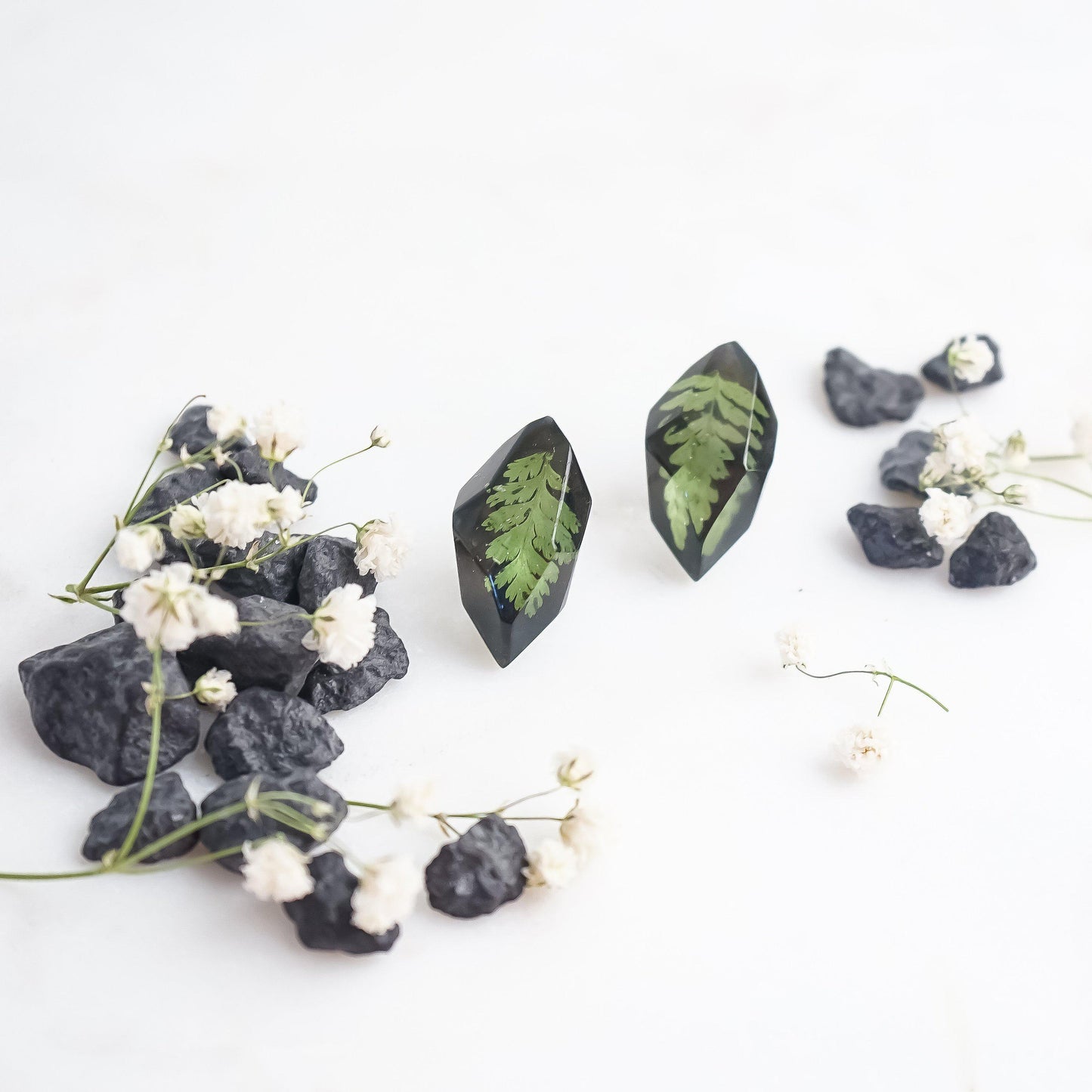 Faceted Studs - Foraged Fern - Little Hurricane Co