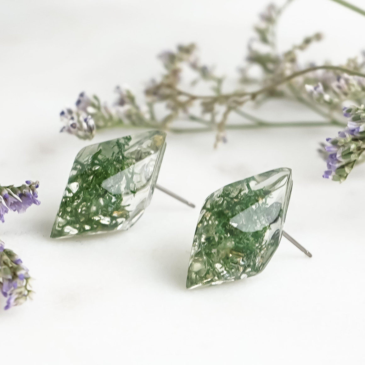 Faceted Studs - Reindeer Moss - Little Hurricane Co