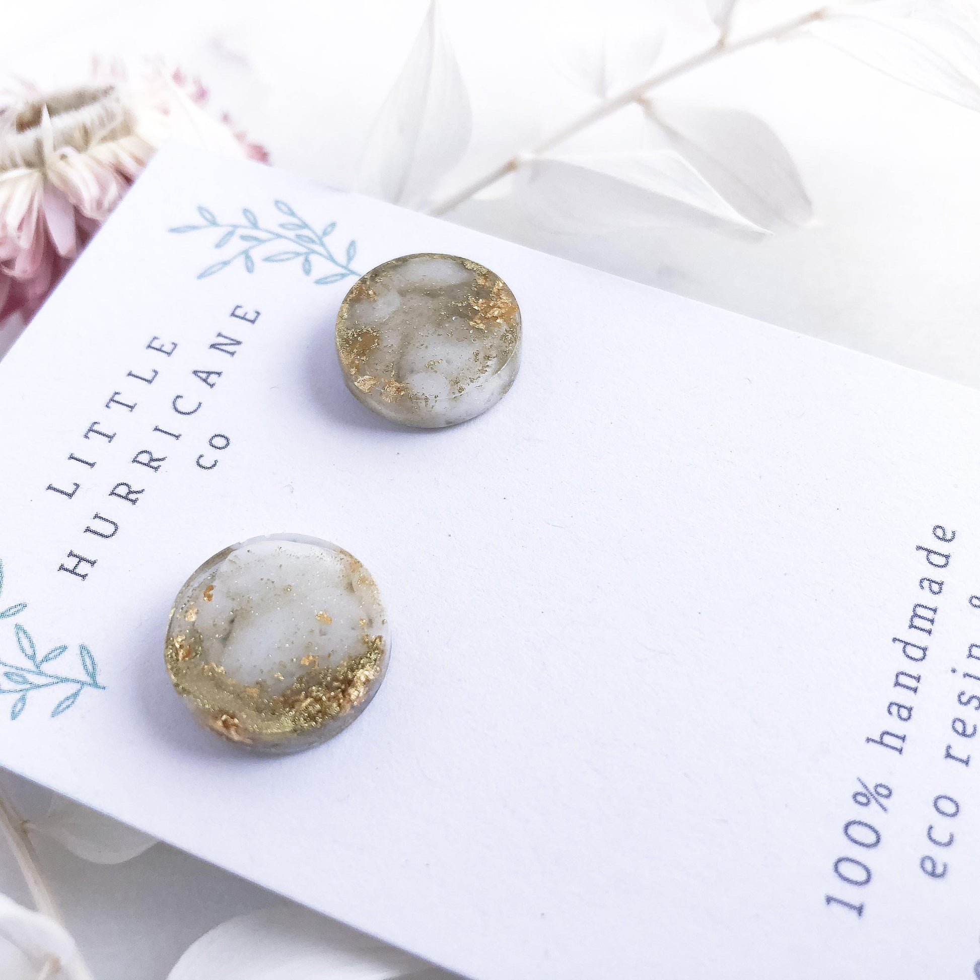 Gold Dust - button studs - Little Hurricane Co