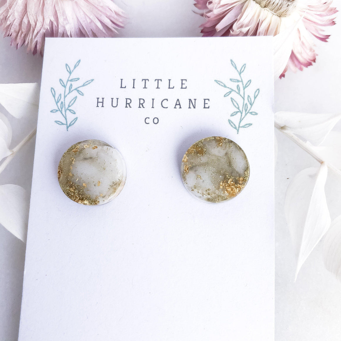 Gold Dust - button studs - Little Hurricane Co