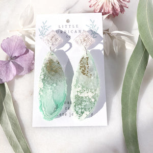 Golden Jade Geode Dangles - Little Hurricane Co