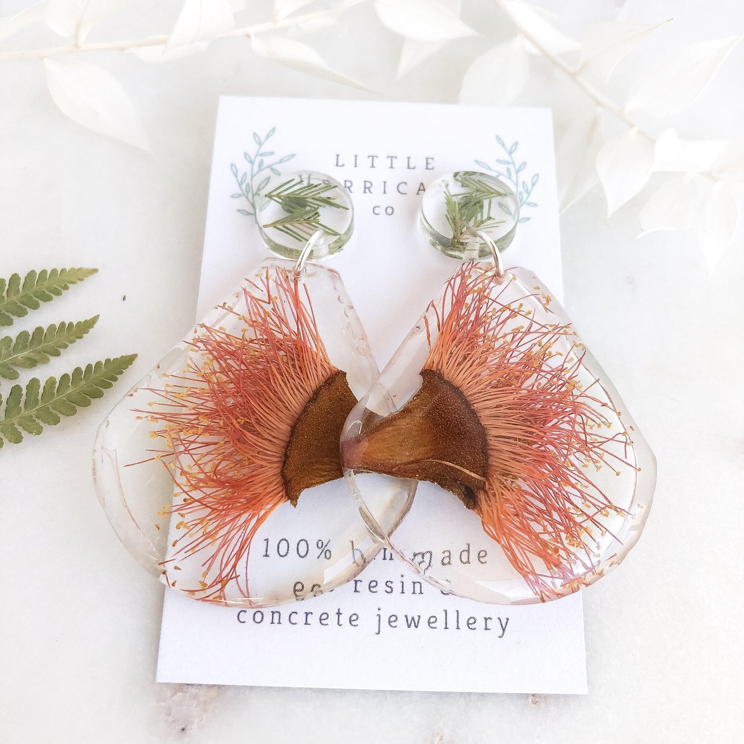 Gum Blossom Teardrop Dangle - Little Hurricane Co