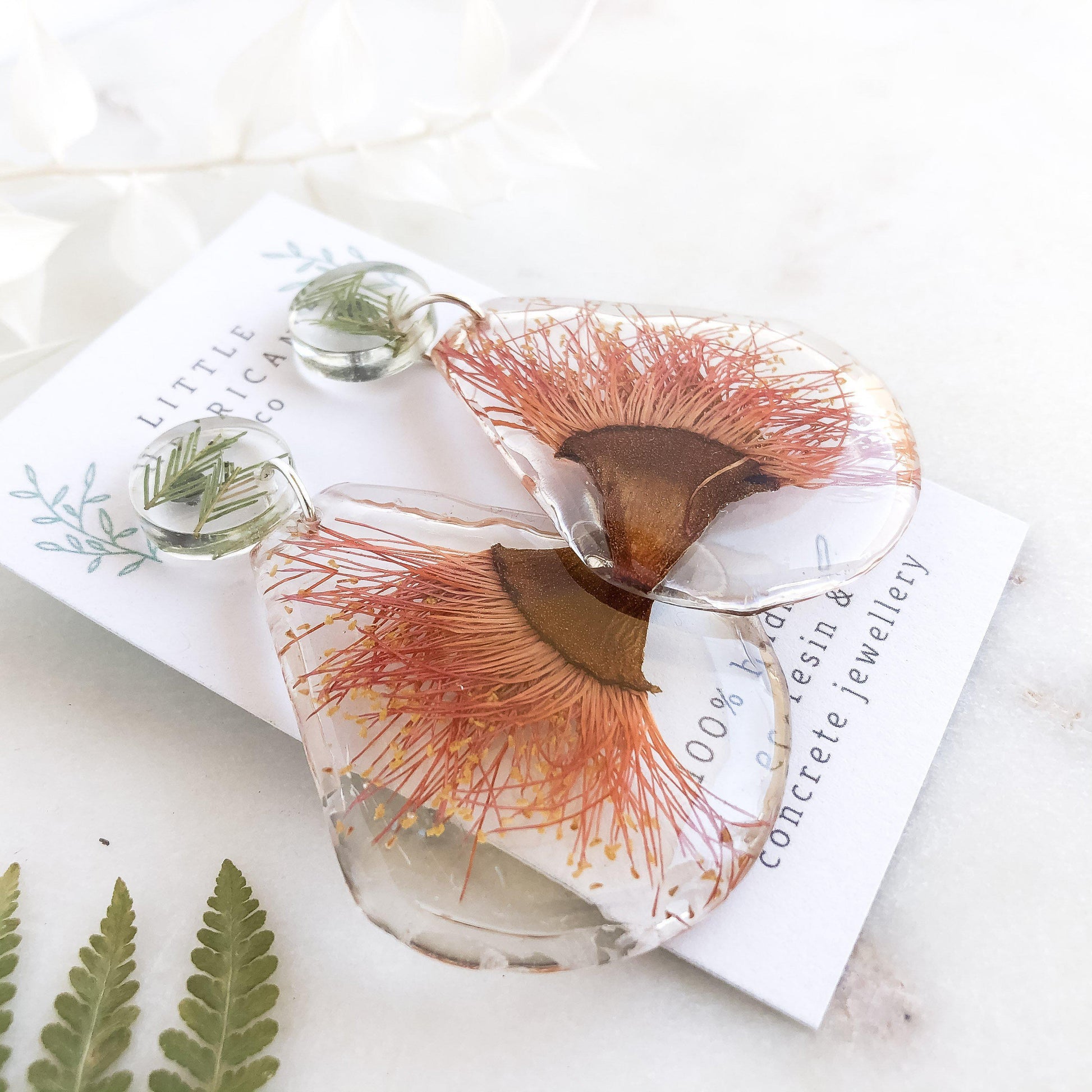 Gum Blossom Teardrop Dangle - Little Hurricane Co