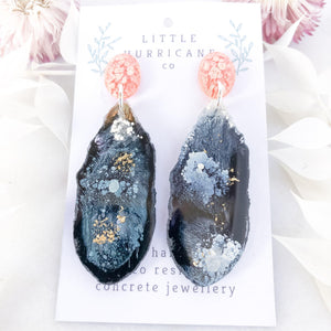 Midnight Candy Geode Dangles small - Little Hurricane Co