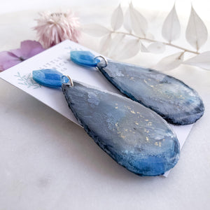 Midnight Ocean Geode Dangles - Little Hurricane Co