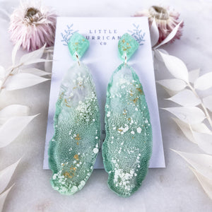 Mint Jade Geode Dangles - Little Hurricane Co