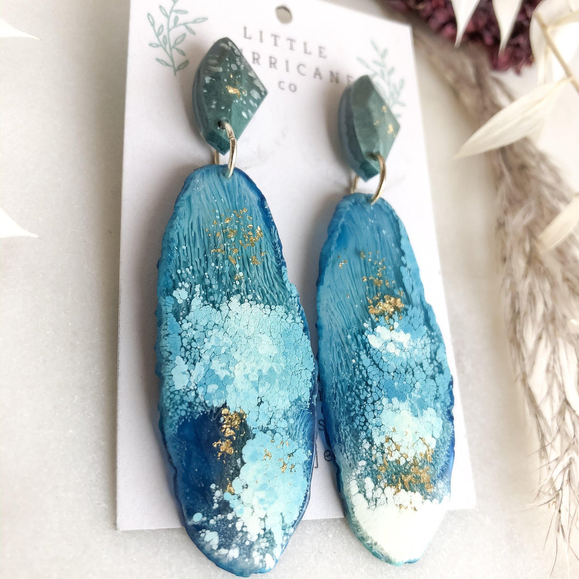 Ocean Geode Dangles - Little Hurricane Co