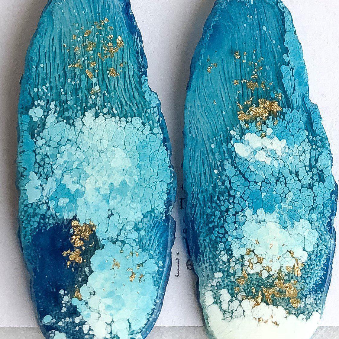 Ocean Geode Dangles - Little Hurricane Co